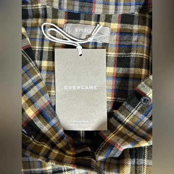 NWT Everlane Boxy Button-Down Plaid Soft Flannel Shirt, Oversized, Size Small - Picture 10 of 16